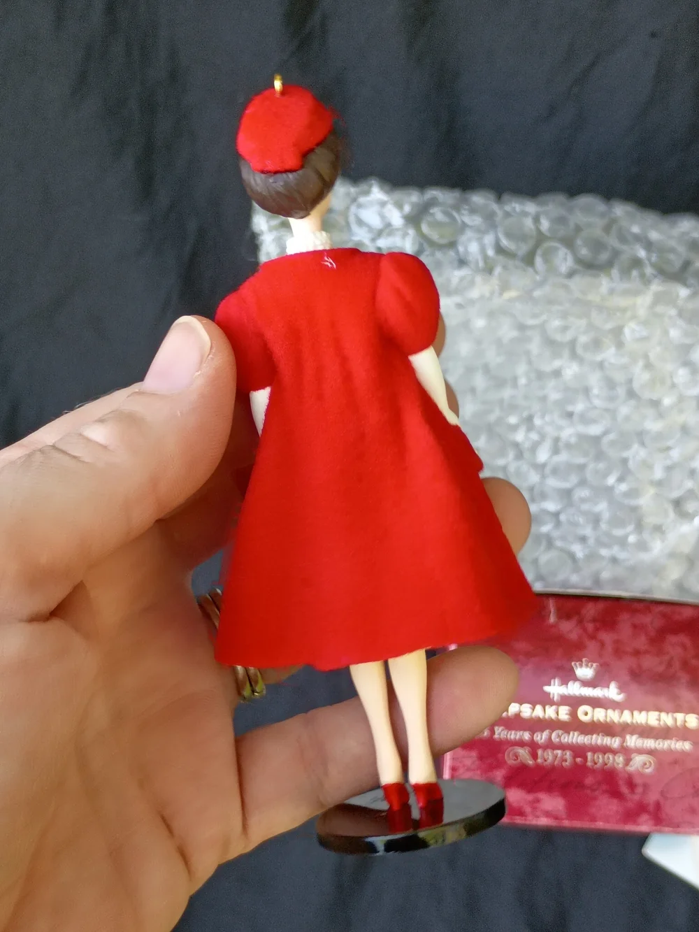 Hallmark Barbie 'Silken Flame' Keepsake Ornament - Red and White